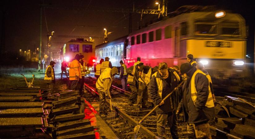 Éjszakai, zajjal járó karbantartást végeznek a vasúti pályán Békésben is