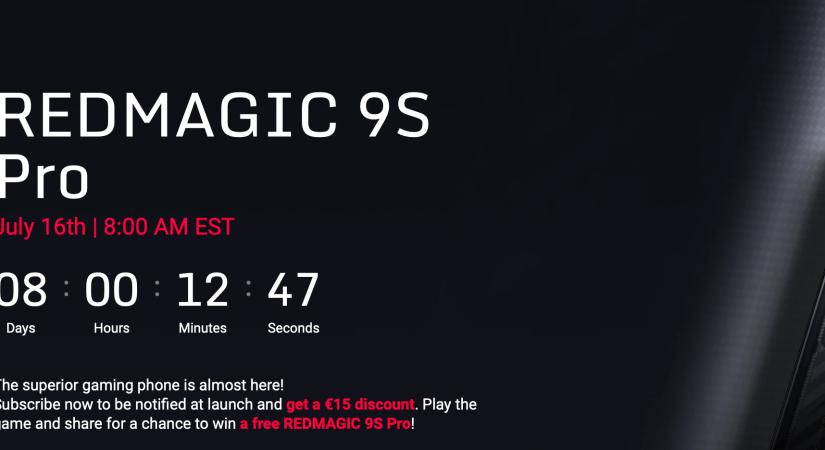 Nem kell sokat várni a Red Magic 9S Pro nemzetközi startjára