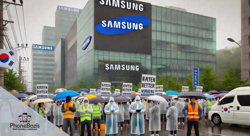 A Samsung dolgozói háromnapos sztrájkba kezdtek a jobb fizetés érdekében
