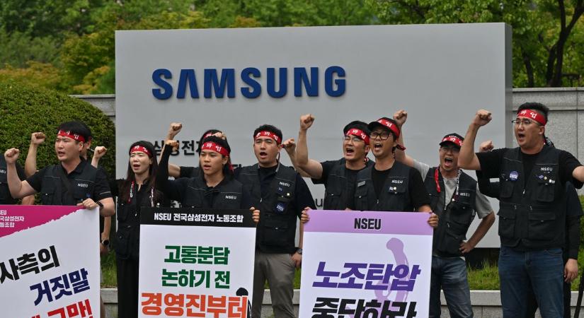 Óriássztrájk fojtogatja Dél-Korea legnagyobb vállalatát