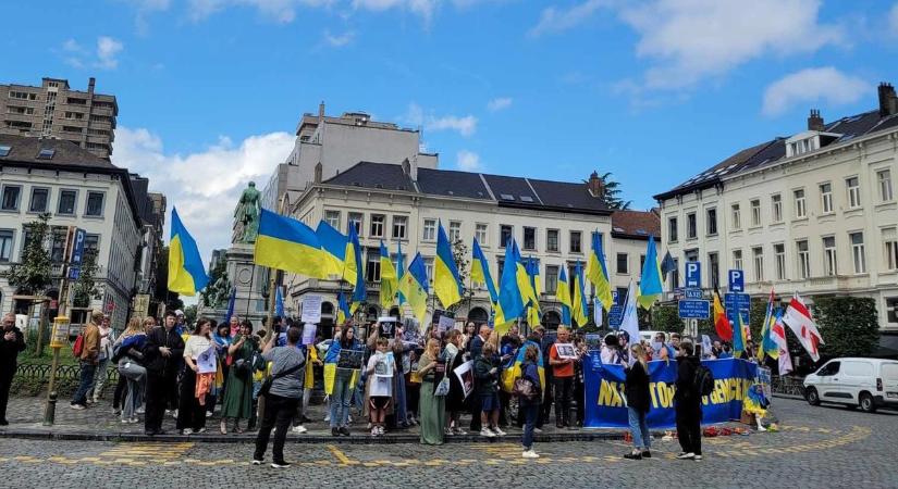 Ukrajna-párti tüntetés Brüsszelben