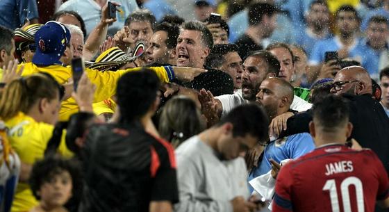 Lelátói tömegverekedésbe torkollt a Copa America elődöntője, Szoboszlai liverpooli csapattársa is nagyot kapott – videó