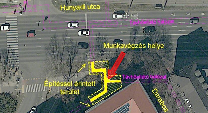 Felújítják a távhővezetéket július közepétől a Hunyadi utcán