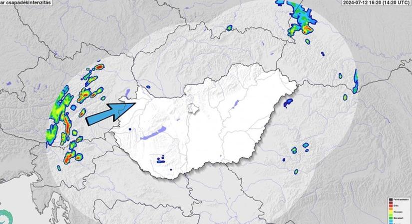 Ausztriában kiterjedt zivataros rendszer alakult ki - Ez fokozatosan halad az Alpokalja határvidékei felé