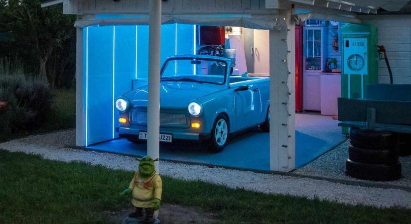 Trabantban hűsöl a székesfehérvári pár, Tamás saját kezűleg készítette a "wellness autót" - Galéria!