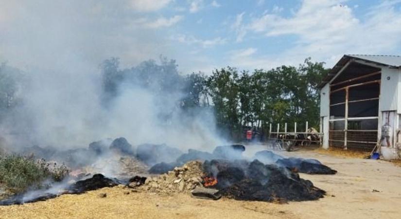 Pusztított a tűz Pusztaföldváron, öt vízsugár kellett az oltáshoz