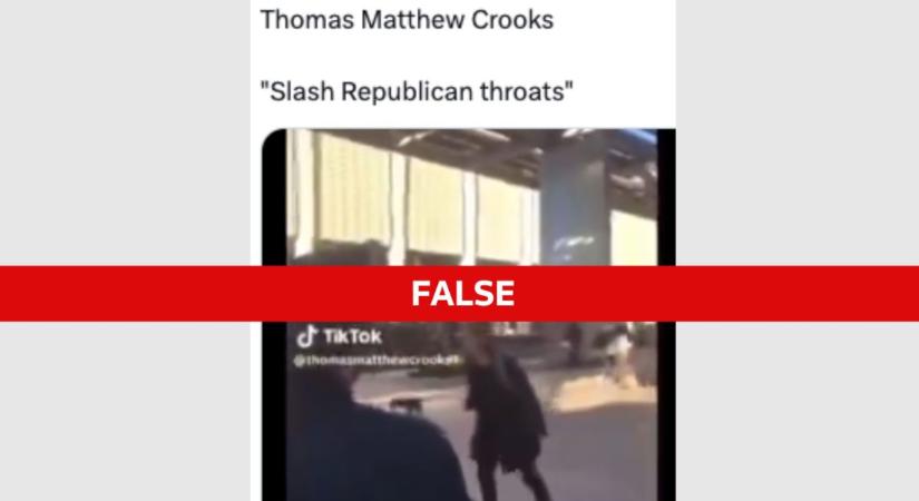 Tényellenőrzés: Ezen a videón Trump merénylője republikánusokat fenyeget?