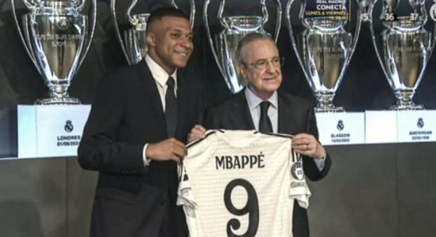 A Real Madrid bemutatta Mbappét