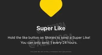 Az Instagram Super Like-okat tesztel