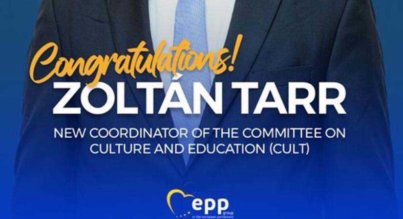 Tisza-győzelem: Tarr Zoltán lett az EP kulturális és oktatási bizottságának néppárti szóvivője