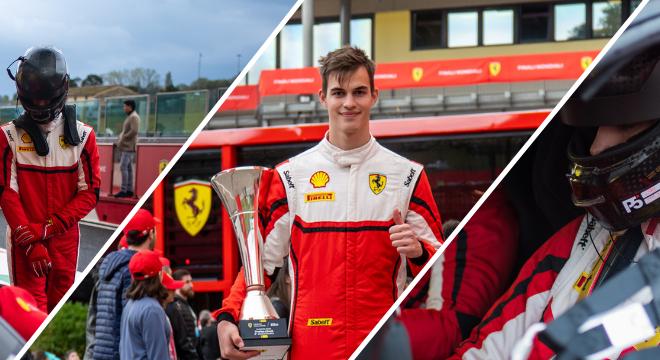 A Ferrari pilótája, Válint Bence: a Nörburgringhez is hasonlít a balatonfőkajári pálya