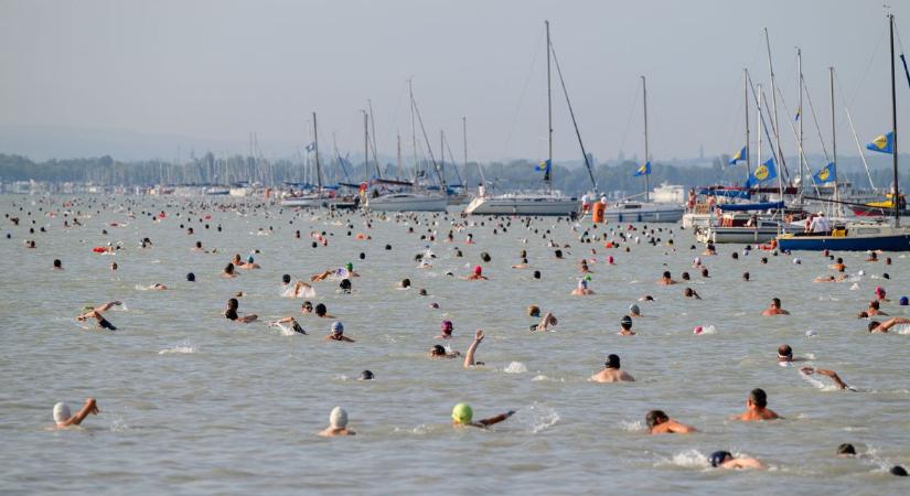 Több mint 11 ezren ússzák át a Balatont - fáradtan, de mosolyogva érnek partot Bogláron