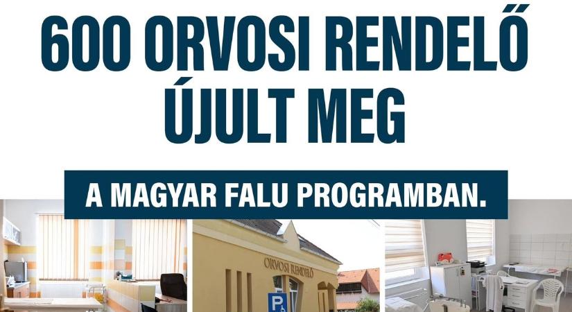 Többszáz orvosi rendelő újult meg a Magyar Falu Programban