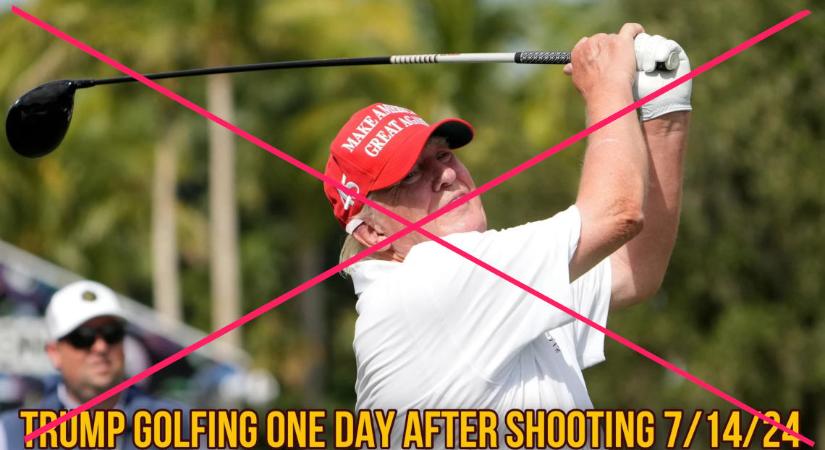 Tényellenőrzés: Trump a merénylet másnapján már golfozott?