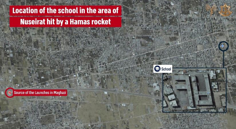 Gázai iskolába csapódott a Hamász Izraelre kilőtt rakétája