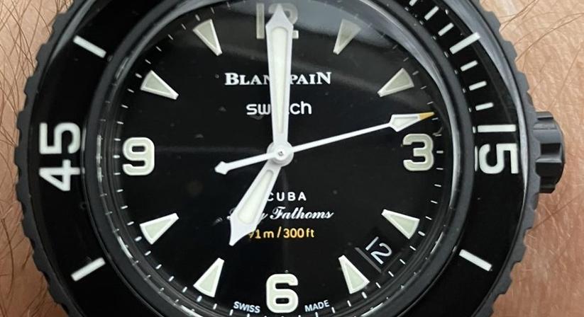 Blancpain X Swatch Scuba Fifty Fathoms Ocean of Storms SO35B400