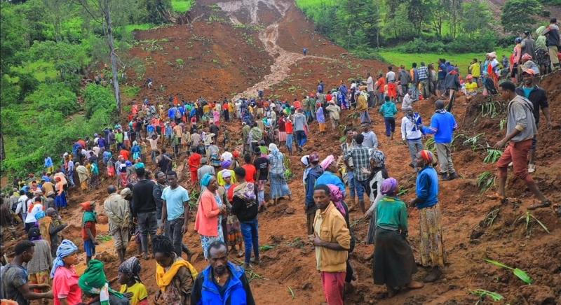 Több mint kétszázan haltak meg földcsuszamlásban Etiópiában