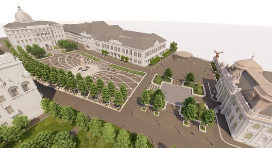 Íme, itt vannak a tervek a budavári Szent György tér átalakításra