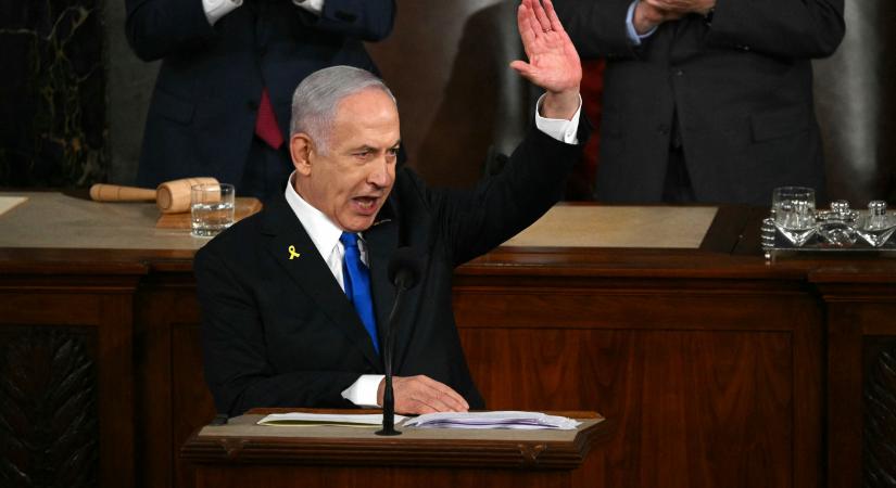 Netanjahu az amerikai Kongresszusban elmondta, hogy a teljes győzelemig harcolnak Gázában