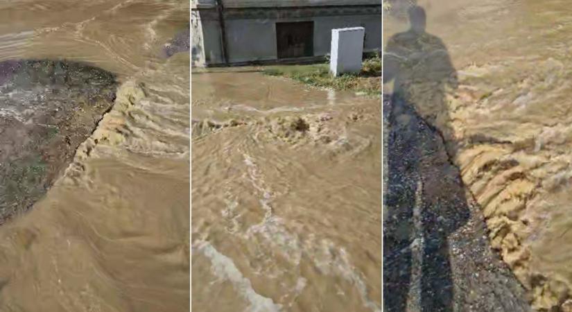 Csőtörés Debrecenben, zubogó patakként ömlött ki a víz – mutatjuk videón!