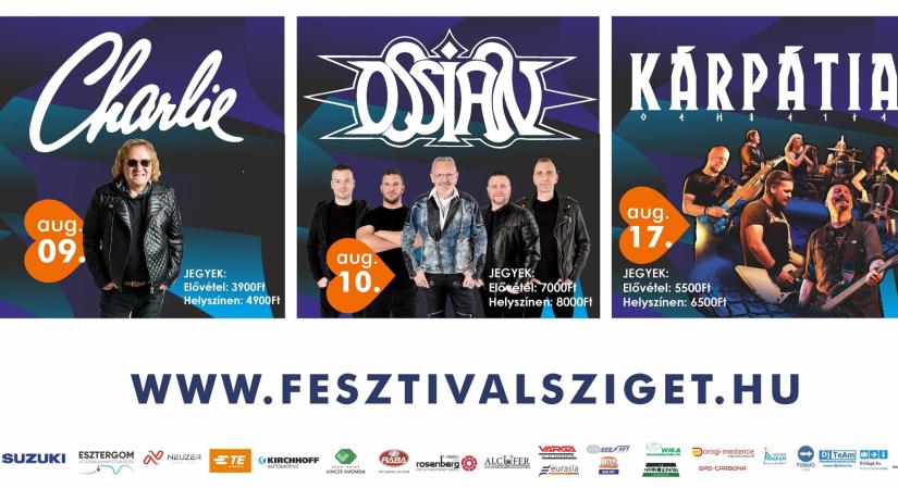 Charlie, Ossian és Kárpátia koncert augusztusban Esztergomban!