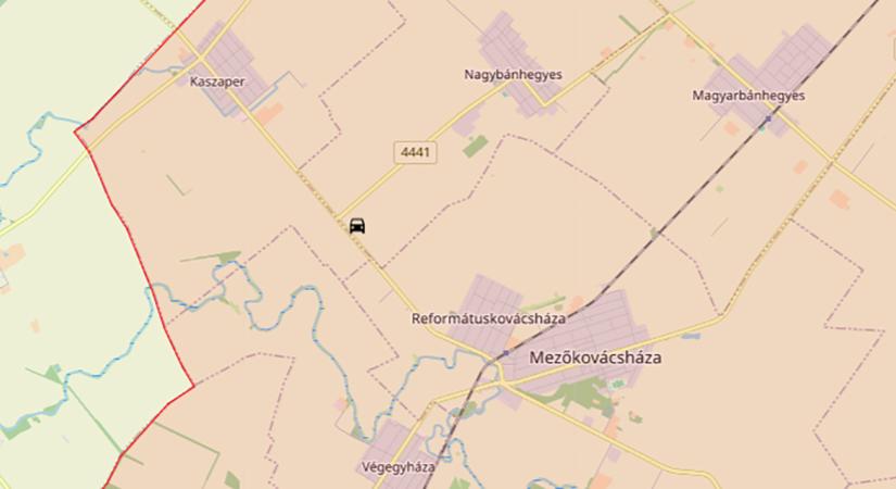 Baleset miatt teljes útzár a 4428-as út Mezőkovácsháza és Kaszaper közötti szakaszán