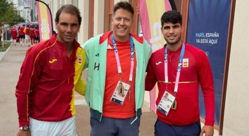 Mikler Roland hatalmas poénja Nadal és Alcaraz társaságában az olimpiai faluban