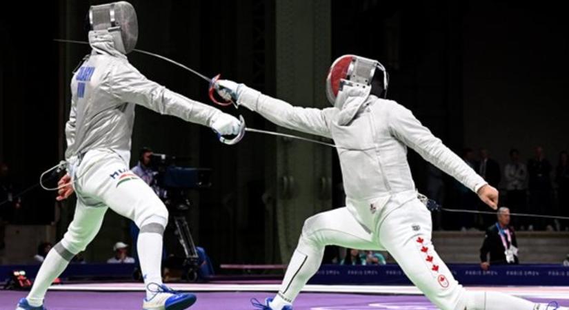 Gémesi Csanád a vb-címvédőt legyőzve nyolcaddöntős kardban az olimpia vívóversenyén