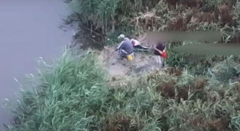 Légi felvételen, ahogy lopták a halat (videó)
