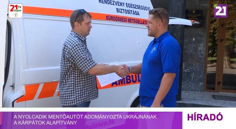 A nyolcadik mentőautót adományozta Ukrajnának a Kárpátok Alapítvány (videó)