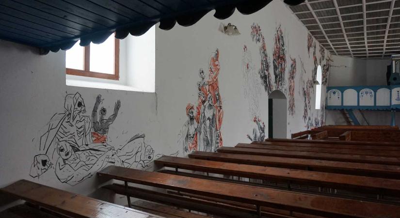 Megrepedt öröklét – Michelangelo ihlette festmények egy lebontásra ítélt erdélyi református templom falain