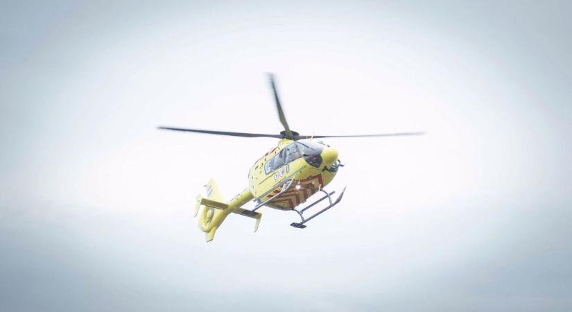 Súlyos baleset történt Görbeházánál, mentőhelikoptert kellett riasztani