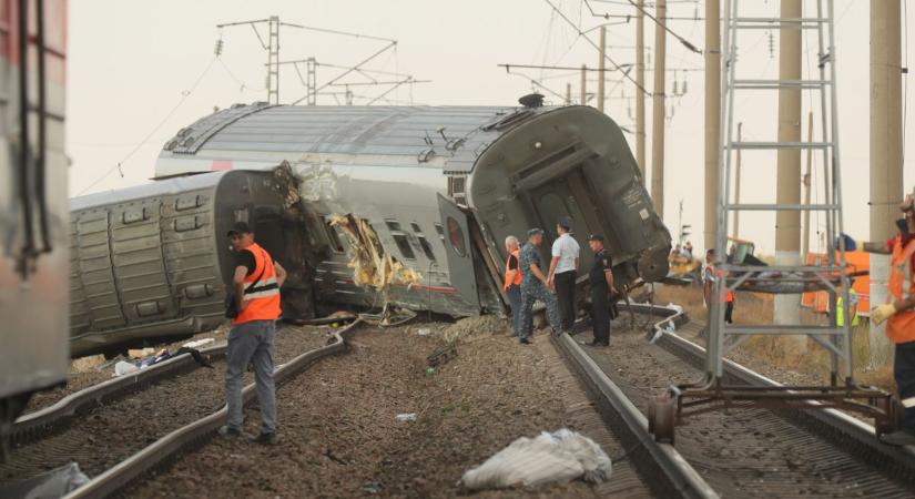 Súlyos vonatbaleset történt Oroszországban  videó