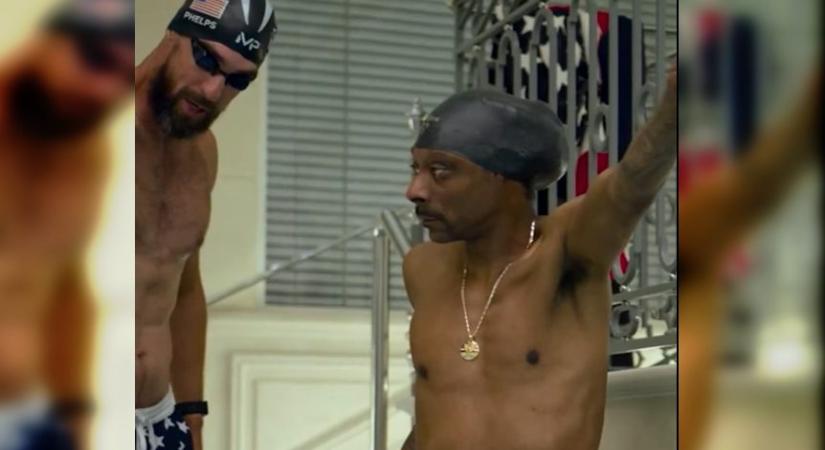 Michel Phelpstől vett úszóleckéket Snoop Dogg