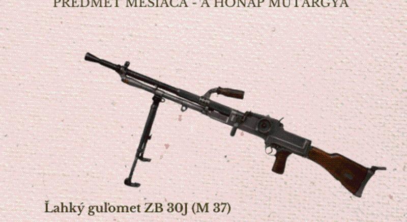 Egy 2. világháborús könnyű gépfegyvert állít ki a rimaszombati múzeum