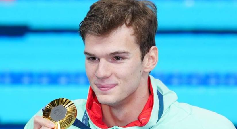 Első aranyérmesünk, Kós Hubert: fotókon a 21 éves, 194 centis úszó