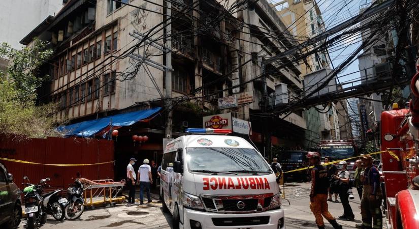 Többen meghaltak egy manilai lakó- és raktárépületben kiütött tűzben