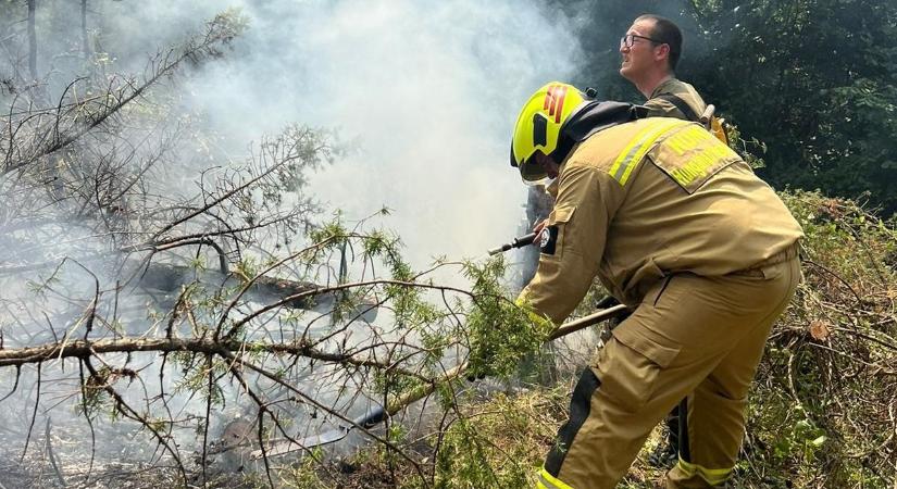 Megkezdték a beavatkozást a magyar tűzoltók Észak-Macedóniában