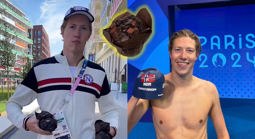 Csokis muffin az olimpia legfelkapottabb étele – a norvég úszó a rajongójává vált