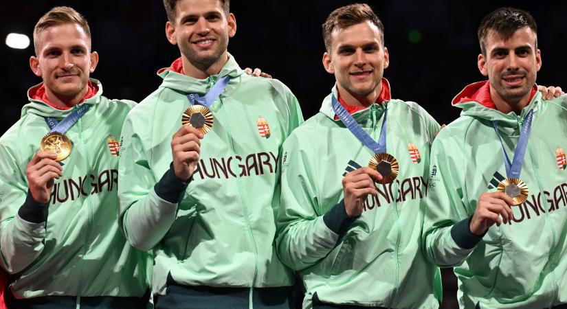 Óriási siker a párizsi olimpián: 52 év után magyar csapatarany férfi párbajtőrben
