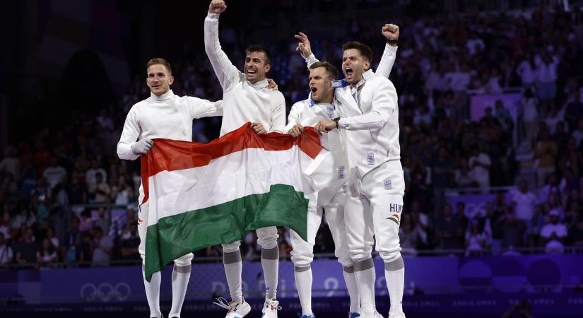 A magyar férfi párbajtőrcsapat így ünnepelte meg az olimpiai bajnoki címet (videó)