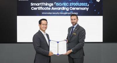 A Samsung SmartThings ISO 27001 tanúsítványt kapott