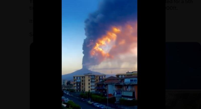 Ismét kitört az Etna