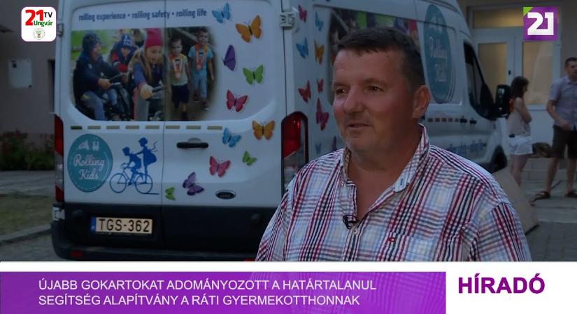 Újabb gokartokat adományozott a Határtalanul Segítség Alapítvány a ráti gyermekotthonnak (videó)