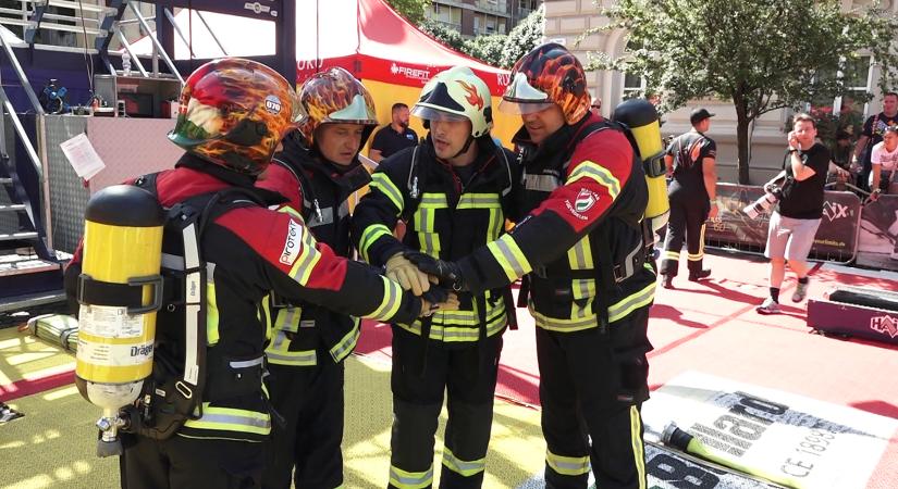 Az egyik legkeményebb tűzoltóverseny először érkezett Magyarországra  videó