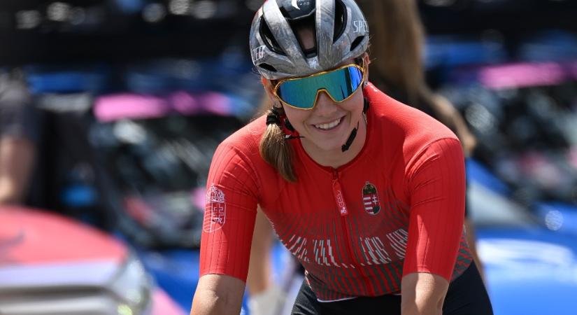 Vas Blanka negyedik a női kerékpáros mezőnyversenyben