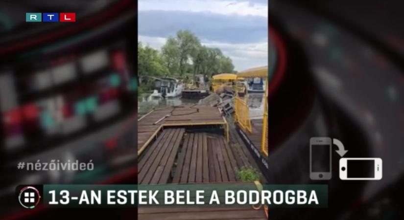 Beborult egy sétahajó Bodrogkeresztúrnál, 13-an estek a vízbe