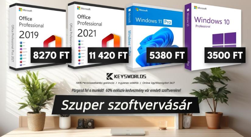 Office 2021 és Windows 11 már 4400 Ft-tól a KeysWorlds augusztusi vásárán