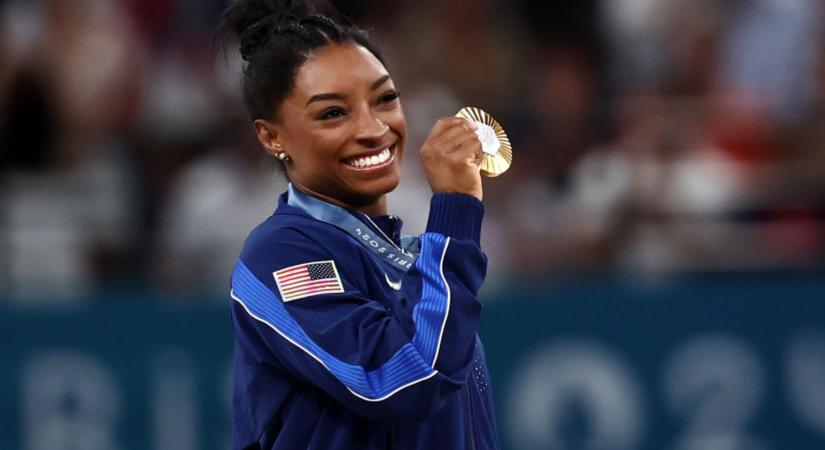 Simone Biles ebben a különleges dresszben szerezte meg hetedik olimpiai aranyérmét