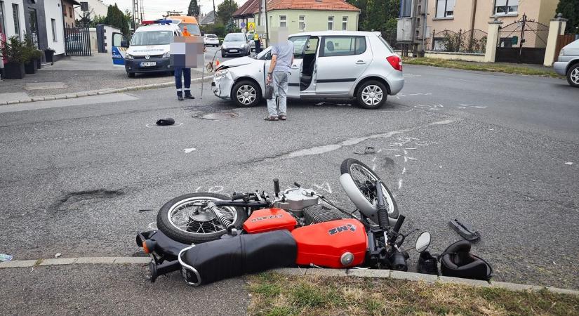 Súlyos motorbaleset történt Szombathelyen - fotók